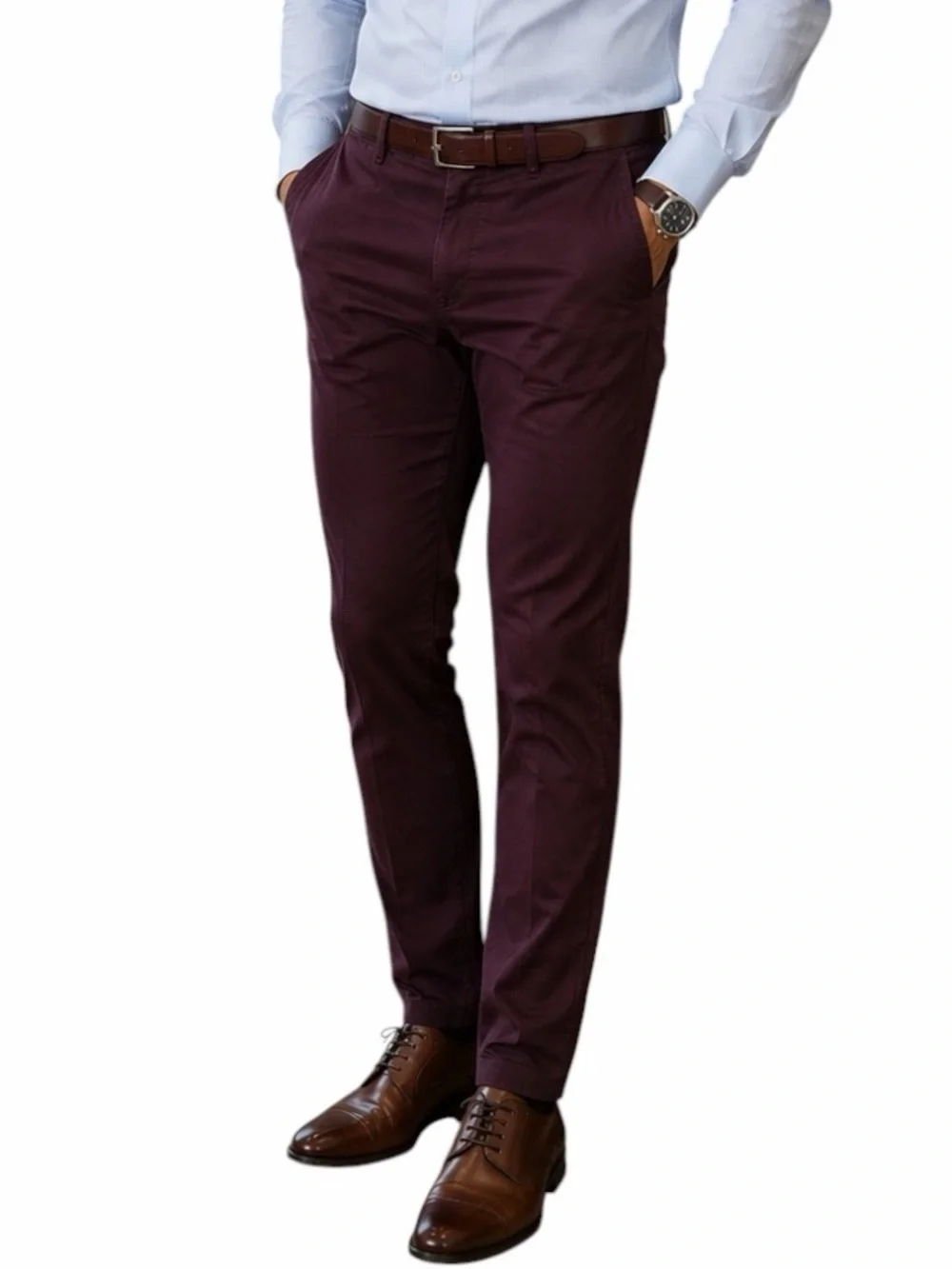 NWT Jachs New York 40x30 Burgundy Flat Front Chino Pants Heritage Office Casual